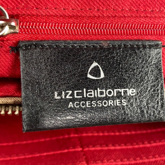 LIZ CLAIBORNE Brown/Tan Vinyl Crossbody/Clutch Bag - Picture 13 of 17